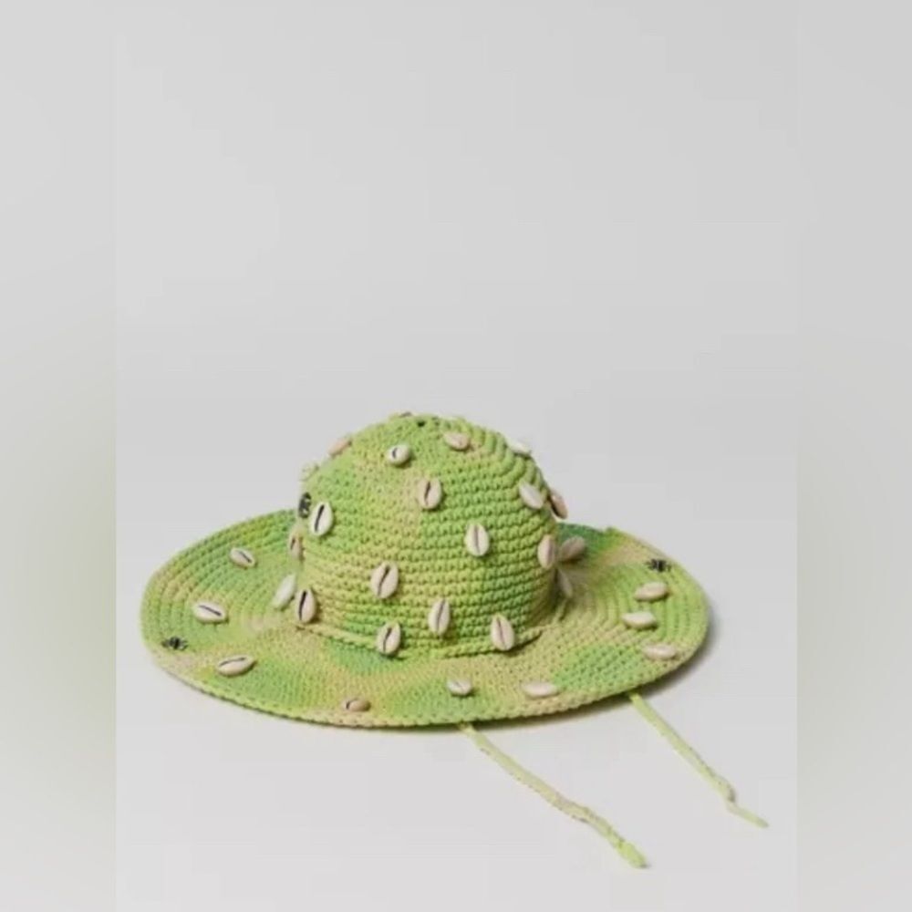 Urban Outfitters Callie Crochet Cowboy Hat Green